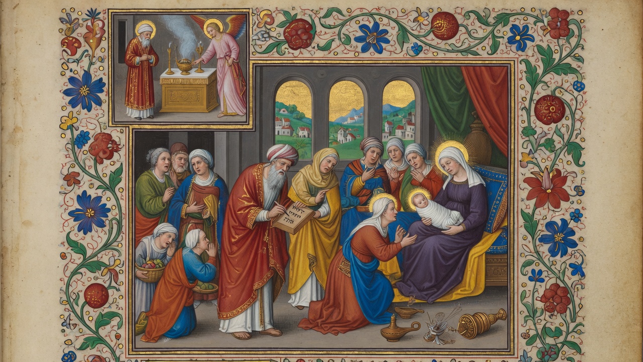 Illustration of Birth of John the Baptist