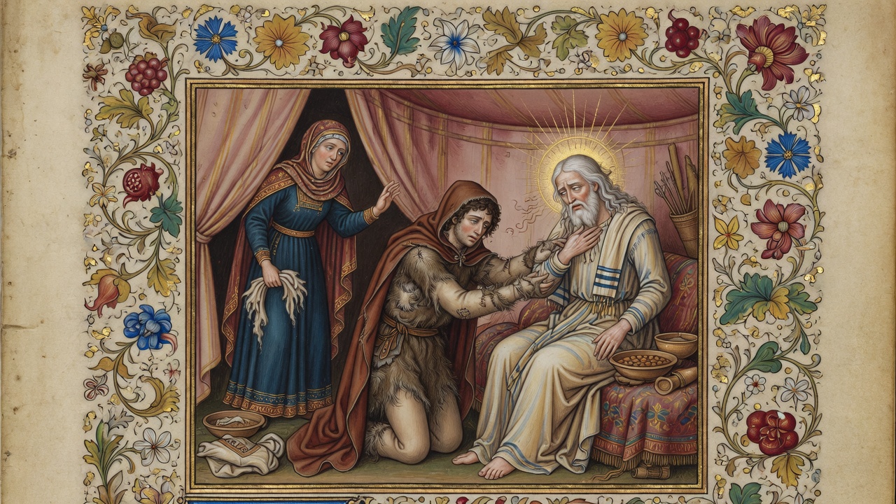 Illustration of Jacob Steals the Blessing