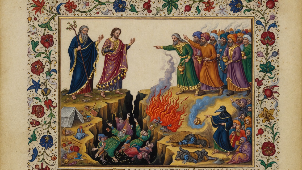 Illustration of Korah's Rebellion