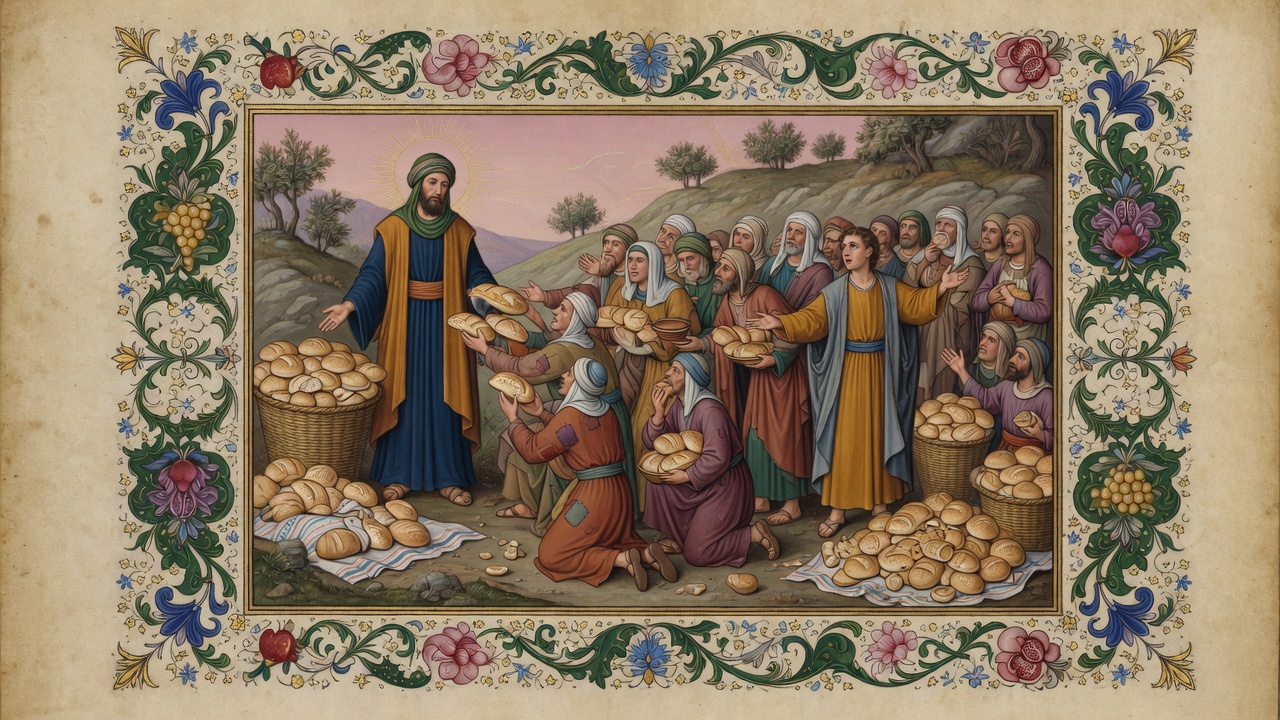 Illustration of Elisha Feeds a Hundred Men