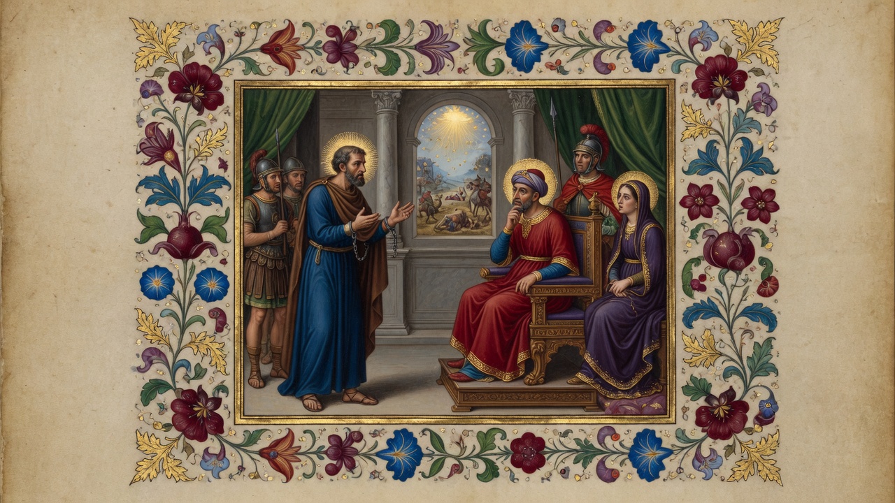Illustration of Paul Before Agrippa